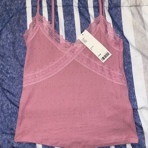 SOLD Urban Outfitters Pink Cross Lace Cami